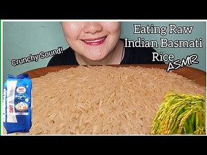 EATING RAW INDIAN BASMATI RICE|Crunchy Sounds|ASMR|‪@Joylorna8‬