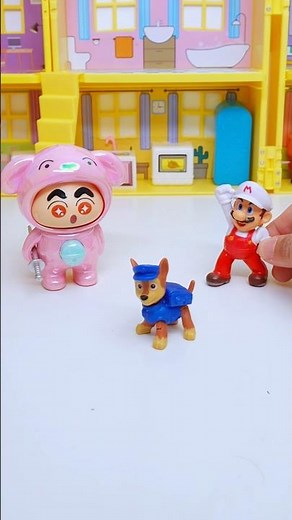 Epic Transformation! Giant Mario vs Embarrassed Shin-chan?