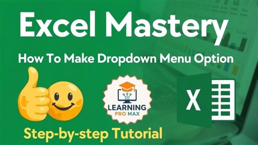 Excel Drop-Down Menu Tutorial: Data Validation | Learning Pro Max posted on the topic | LinkedIn