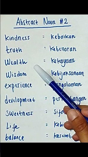 Abstract Nouns in English Part 2 #english #englishlearning #vocabulary