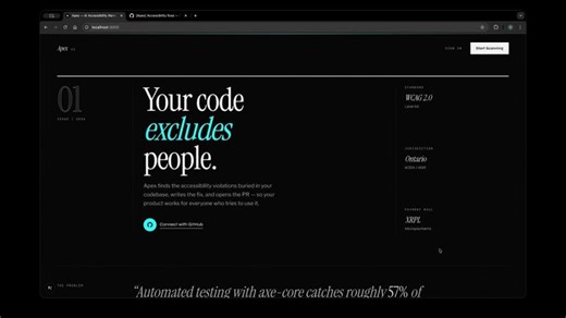 apex - automated accessibility scanner (nsbehacks) | Ashmit Sharma