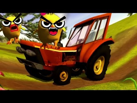 🐥 Pollito y Tractor trabajan en la granja | Canción infantil divertida