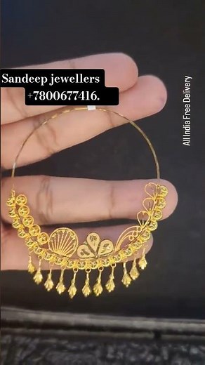 New design 22 carat gold hallmark ✨Jodha nathiya 💥like and subscribe please..#sorts food video...
