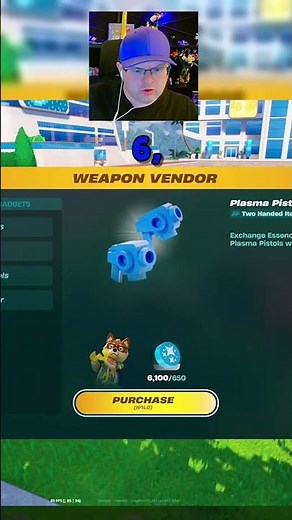 Pulling the Blue Plasma Pistol in LEGO Fortnite Expeditions