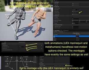 Root motion in UE5 absolutely does not work (in the montage animation)