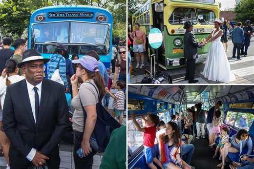 Decommissioned double-decker, first air-conditioned NYC buses in spotlight at vintage bus fest: ‘Magical things’