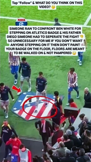 Giuliano Simeone attacks Ben White for walking on Atleti Badge 😱