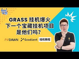 GRASS挂机爆火，下一个宝藏项目是他们吗？DAWN和Gradient的挂机教程，如何利用插件挂机赚积分？新手必看 #有鱼有饭 #web3 #挂机赚钱 #dawn #gradient #grass