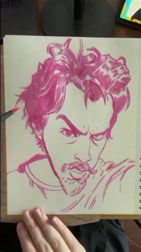 I Drew a Pink Portrait.