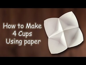 How to Make Origami Four cups step by step. #Paper Craft #Easy origami paper cup #Origami