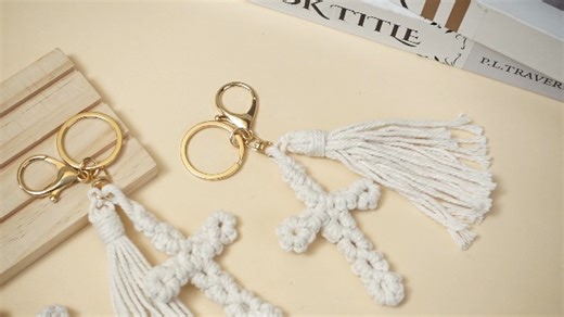 Watch Macrame Cross Keychains Bulk on Amazon Live