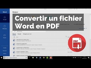 Convertir un fichier Word en PDF