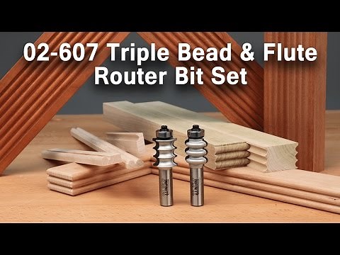 Create Unique Details with a Triple Bead & Flute Router Bit Set