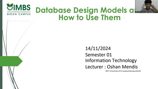 PART - 03 (DATABASE DESIGN MODELS)