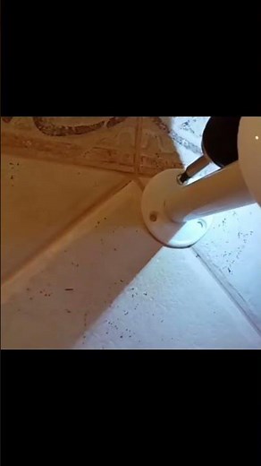 Shower curtain installation.