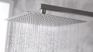 FLG Single-Handle 1-Spray Square Shower Faucet with 12 in. Shower Head and Hand Shower in Brushed Nickel (Valve Included) SS-0121-BN-12