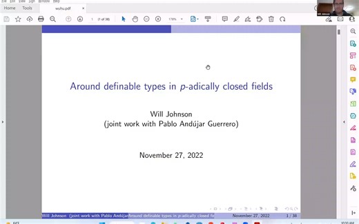 CACML2022模型论分组报告----William Johnson