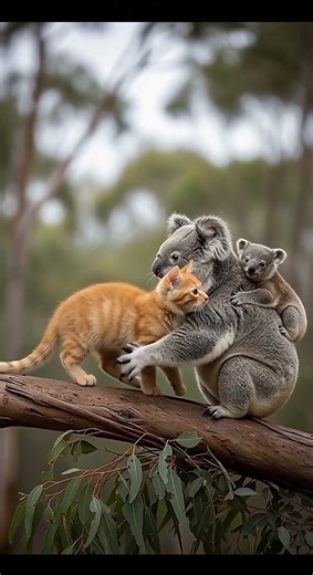 A Warm Koala Hug for the Lonely Kitten