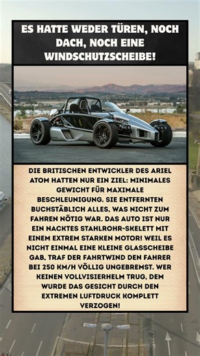 ARIEL ATOM: DAS AUTO OHNE KAROSSERIE, DAS DEIN GESICHT VERFORMT! 💨