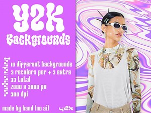 Y2K Vaporwave Backgrounds for Clothing Mockups | 30   Digital Papers, Abstract Holographic Textures for T-shirt & Poster Design Bundle - Etsy Australia
