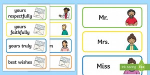 Letter Writing Word Cards