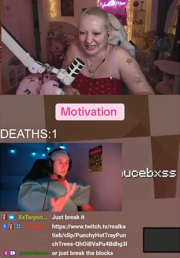 Words of encouragement @vanilla @Katie #vanillamace on #twitch #fyp #katieb #minecraft