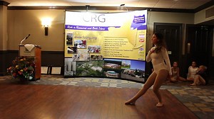 A dancer from the Romano Acro Dance Academy of Gloversville performs during the Fulton County Center for Regional Growth's Fall Gala on Friday, Nov. 16, at the Holiday Inn Johnstown. | Fulton County Express