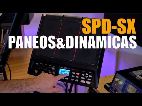 Como panear y usar dinámicas en el SPD-SX