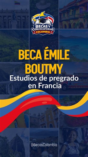 Estudiar en Francia 🇫🇷 nunca había estado tan cerca de ti 🙌🏽 Conoce esta #beca para realizar tus estudios de pregrado. Corre por que queda poco tiempo para postular. #becascolombia #estudiarenfrancia #estudiarenelextranjero #oportunidad