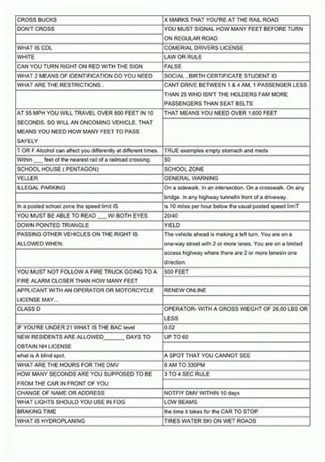 NH DMV WRITTEN TEST STUDY GUIDE Flashcards video