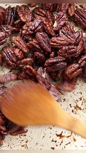 5 Ingredient Vegan Candied Pecans? That's nuts! 🤣 Stovetop Candied Pecans with gingerbread spice or pumpkin pie spice! No Bake! Easy Crunchy Snack and great for gifting. Vegan Gluten-free Soy-free Oil-free #gingerbreadcandiedpecans #candiedpecans Get the recipe! -> https://www.veganricha.com/vegan-candied-pecans-stovetop/ | Vegan Richa
