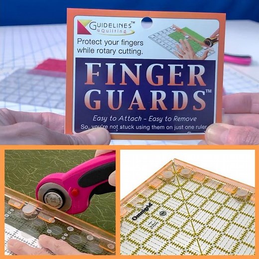 Finger Guards for Quilting Rulers : Ensuring Safety While Using Rotary Cutters