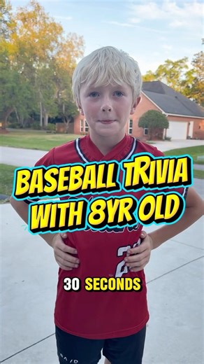 8U Baseball Trivia - 30 Seconds. 10 Questions. GO. #baseball #trivia #cfbaseball23