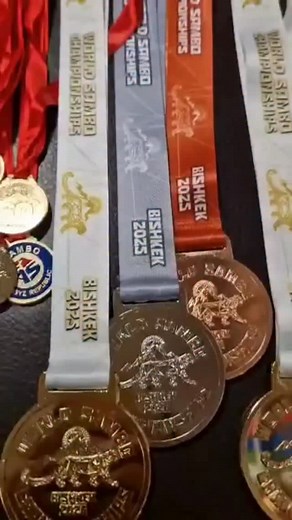 🏅 Official Medals Revealed! The medals for the 2025 World SAMBO Championships have been unveiled! From November 7-9, the world’s top SAMBO athletes will battle for glory in Bishkek, Kyrgyzstan 🇰🇬 Get ready for three unforgettable days of strength, skill, and sportsmanship – and follow all the results live at 👉 www.sambo.sport #WorldSAMBO2025 #Sambo #Bishkek #OneWorldOneMat #SamboSpirit #CombatSports | International SAMBO Federation - FIAS