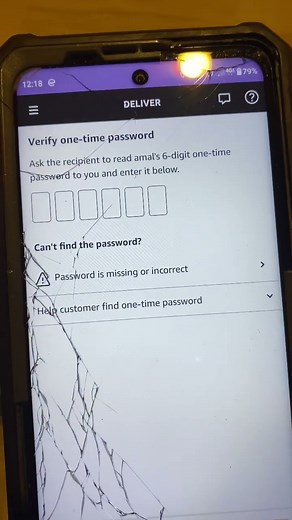 One time password needed to deliver an amazon package! #amazondeliverydriver
