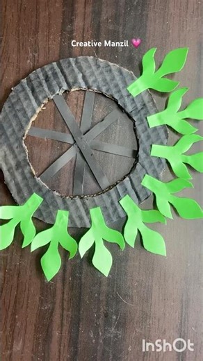 Easy paper wall hanging craft idea #craft #diy #shorts #trending #easy #ytshorts #colorful #