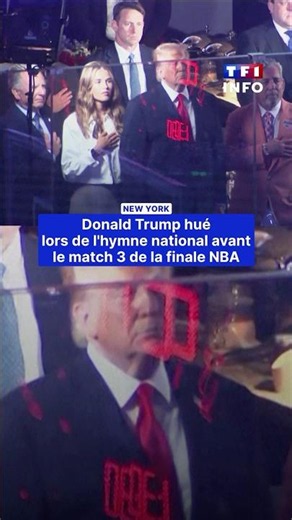 Donald Trump hué lors de l'hymne national avant le match 3 de la finale NBA｜TF1 INFO