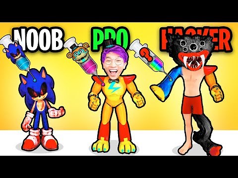 NOOB vs PRO vs HACKER In MONSTER MERGE RUN!? (ALL LEVELS!)