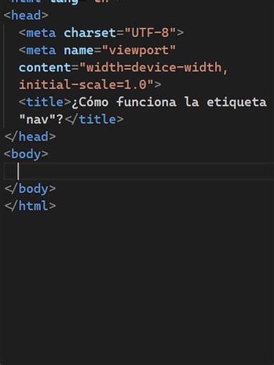 Uso de la etiqueta nav en HTML