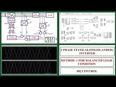 Simulation of 3 phase Stand-alone inverter using Matlab | Method-1 for Balanced Load.