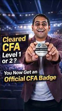 Cleared CFA Level 1 or 2? You Now Get an Official CFA Badge! | CFA | Fintelligents
