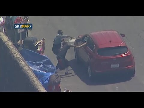 POLICE CHASE CRASH: Stolen vehicle suspect leads officers on wild pursuit through South L.A. | ABC7