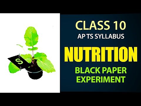 #Nutrition 10th Lesson 1 | Black Paper Experiment | AP & TS syllabus | Class 10th Biology ch-1