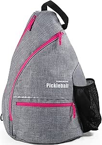 Mangrove Pickleball Bag, Men's & Women's Pickleball Backpack, Adjustable Sling Bag w/Fence Hook/Large Capacity/Safety Pocket