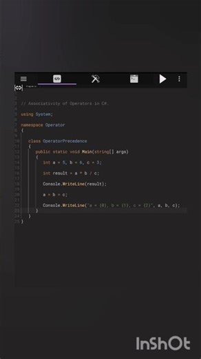 Associativity of Operators in C#.#csharp #programming #javascript #coding #java #css #programmer #js
