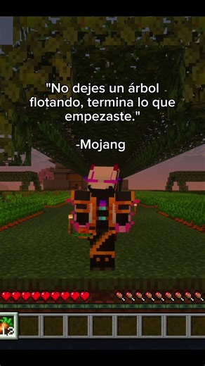 Jamás dejes árboles flotando en minecraft #minecraft #humor #minecraftmemes