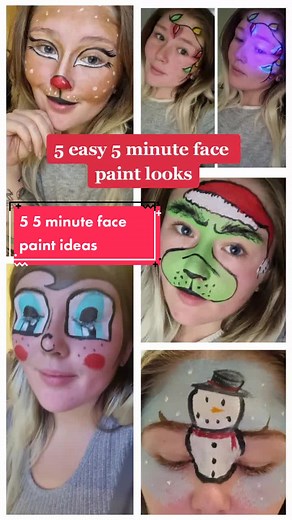 Simple Christmas Face Paint Ideas for Kids