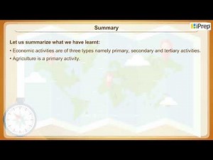 Summary - Agriculture | Agriculture | Geography | Class 8 | iPrep