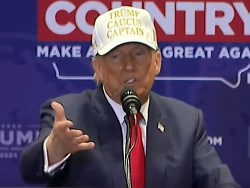 President Trump Delivers Victory Speech At Iowa Caucus