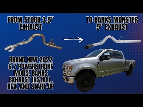 Banks 5" DPF back exhaust Install, Start Up, and Rev on a 2022 Platinum 6.7 Tremor!